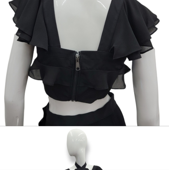 Nasty Gal Fluttered Crop Top - Picture 2 of 4